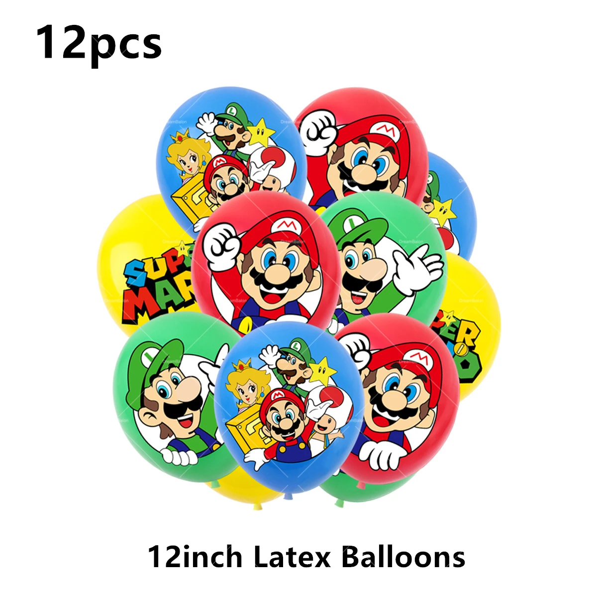 Mushroom Kingdom Balloons Birthday Banner Bros Lui