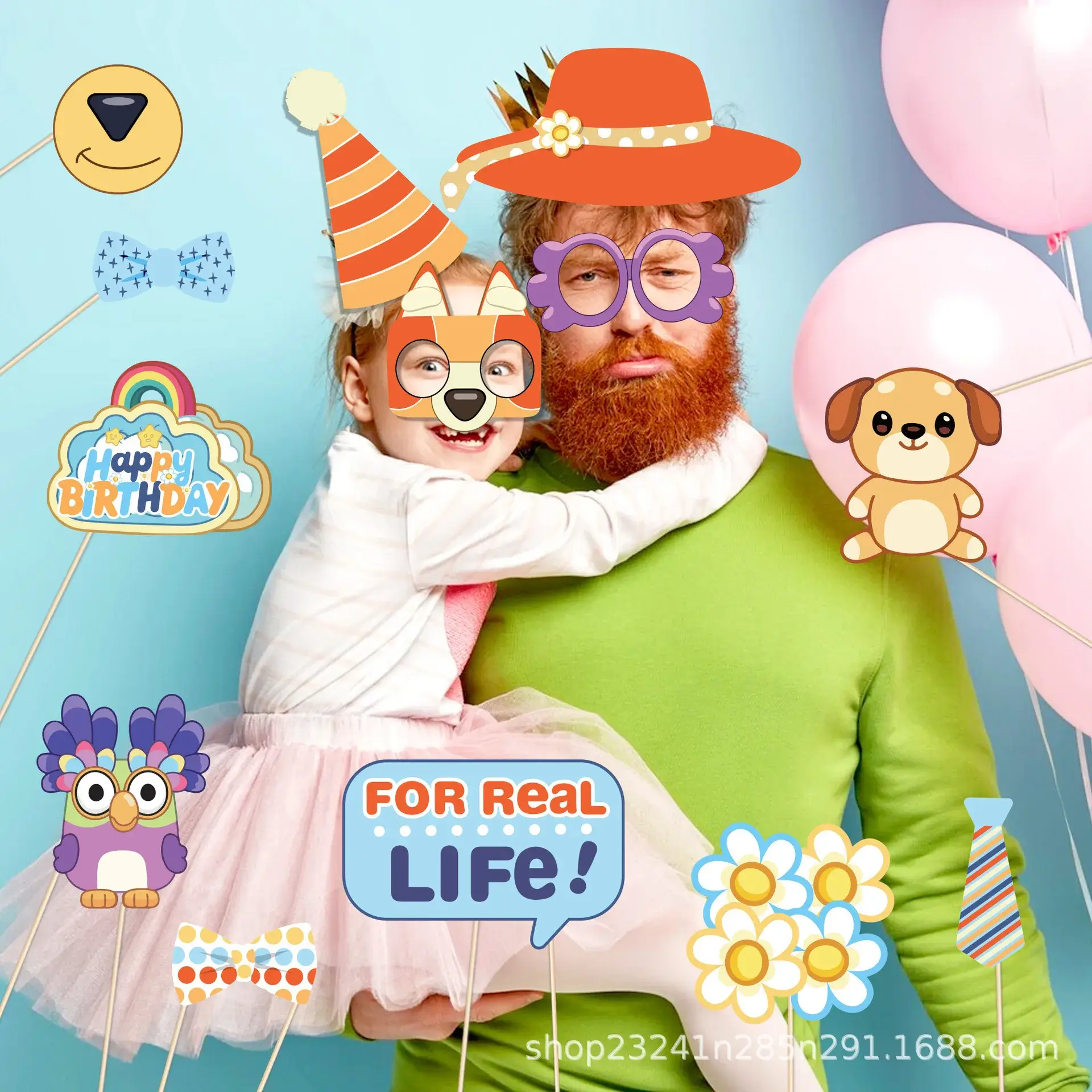 25pcs Blue Puppy Cartoon Party Theme Birthday Kit