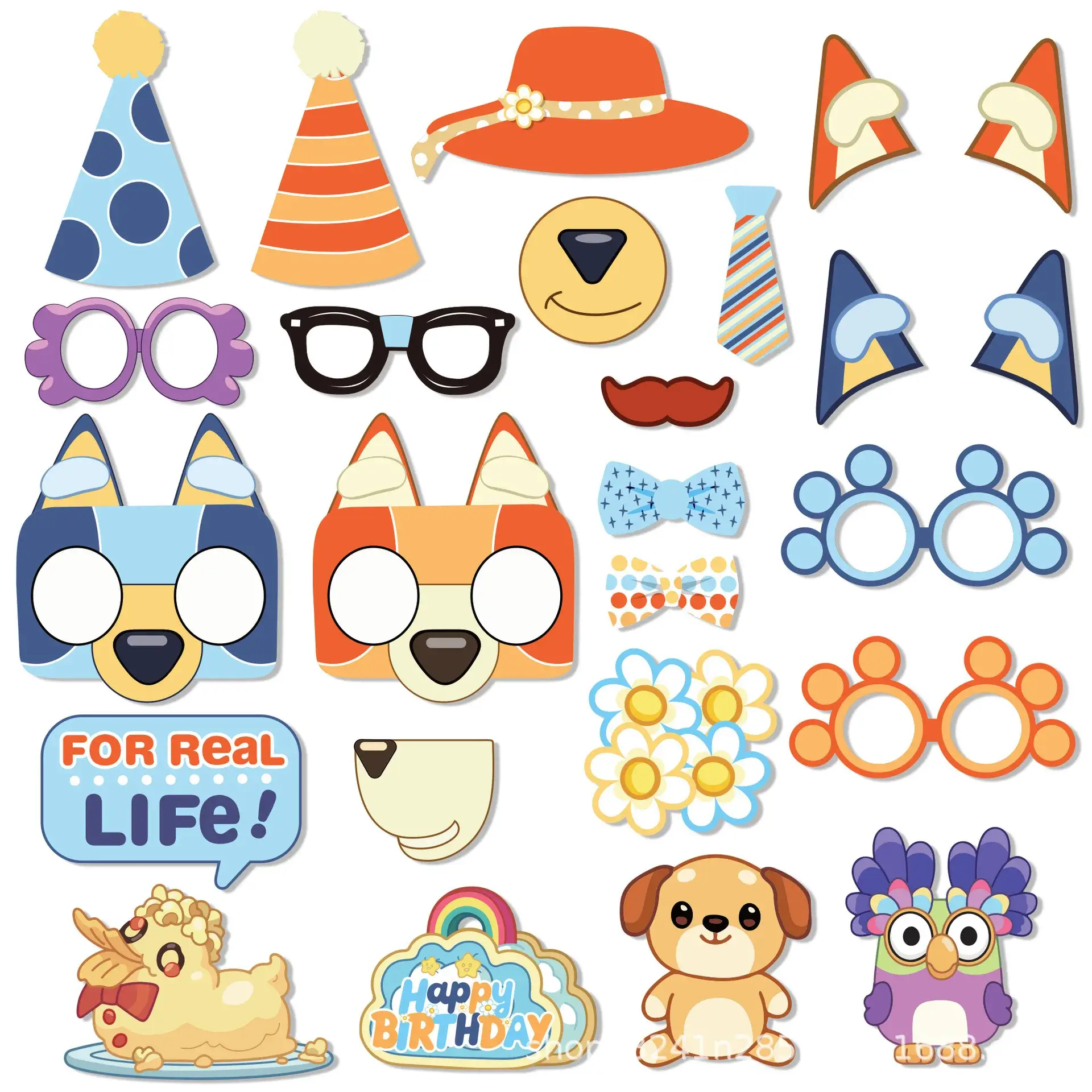 25pcs Blue Puppy Cartoon Party Theme Birthday Kit