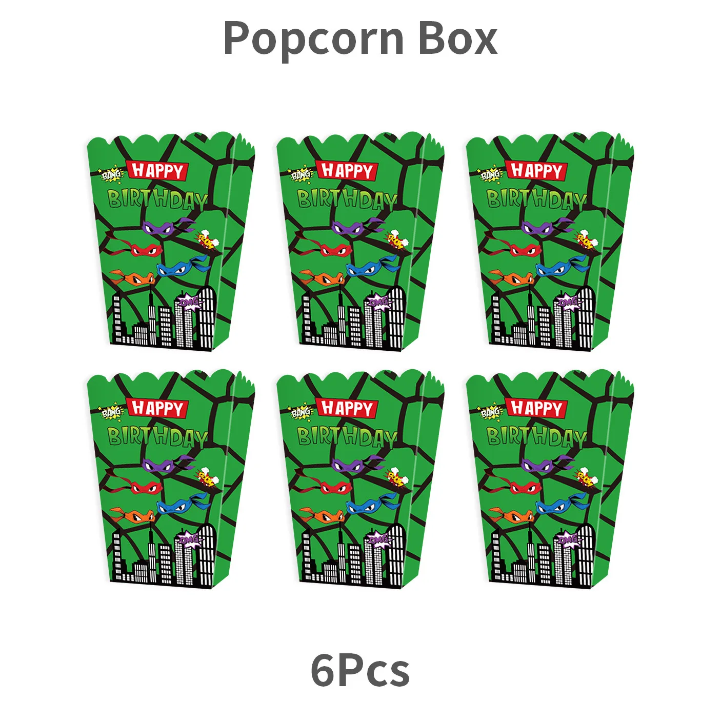 6pcs popcorn boxes