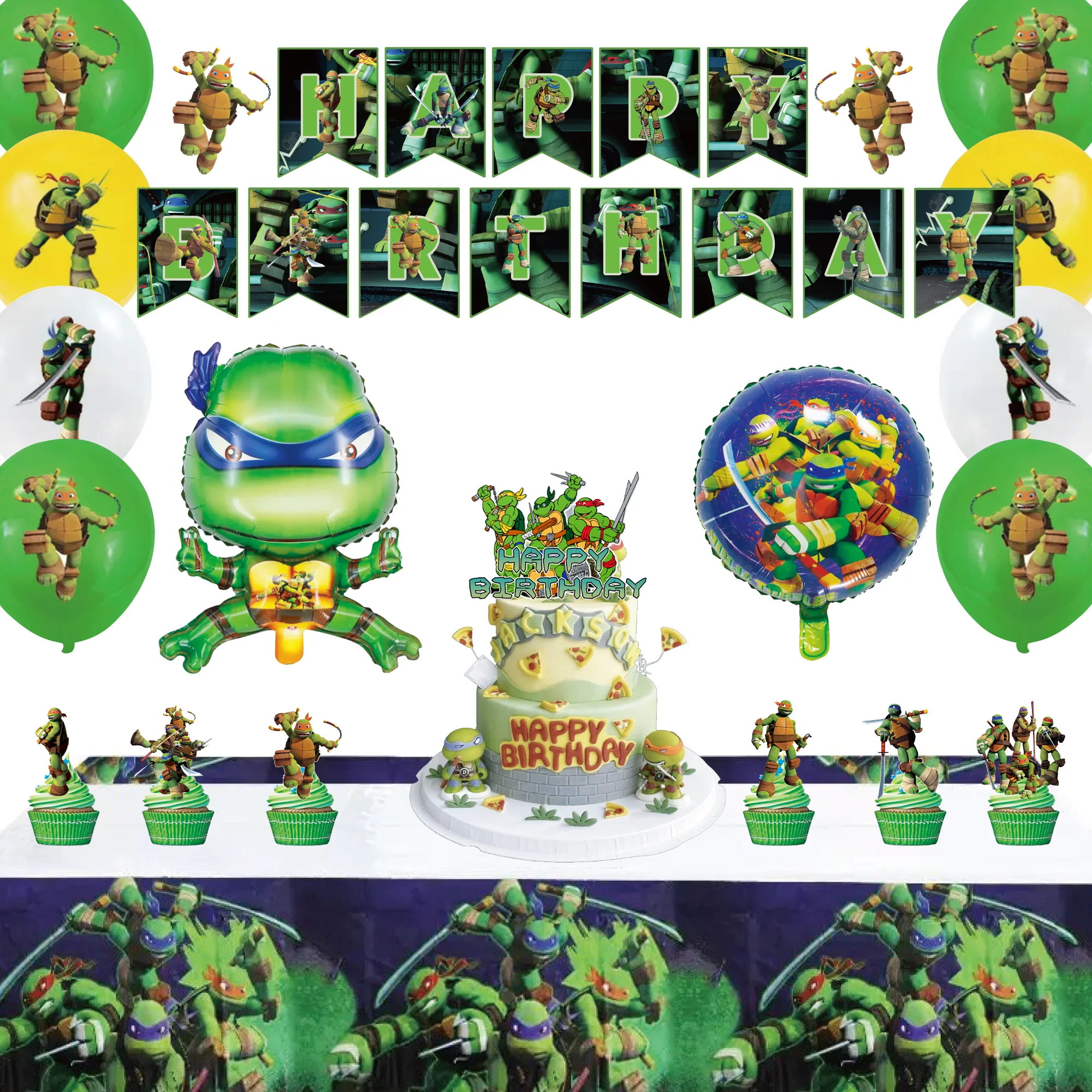 43Pcs Ninja Turtles Party Supplies-Ninja Turtles P