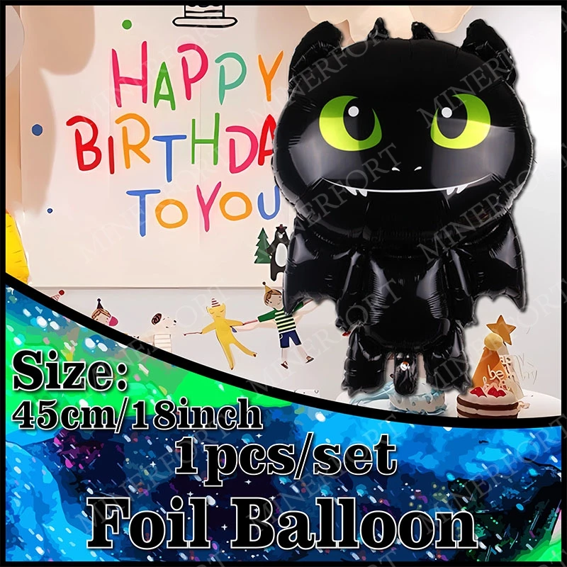 Dragon Trainer Cartoon Foil Aluminum Balloons Fire