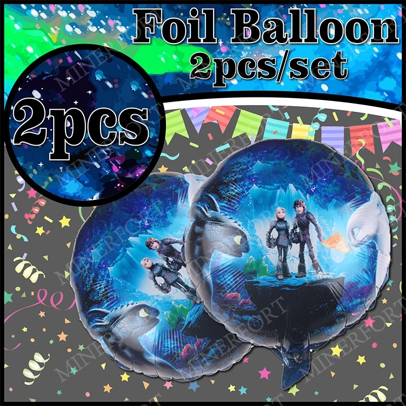 Dragon Trainer Cartoon Foil Aluminum Balloons Fire