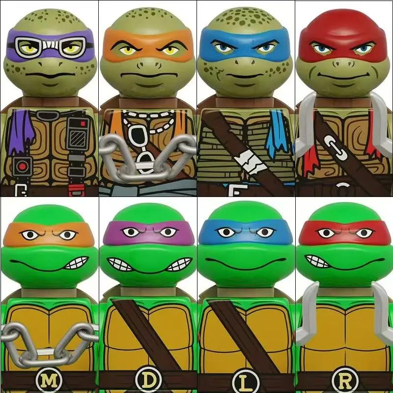 4PCS 8PCS Turtle Movie Ninja Mini Action Figures B