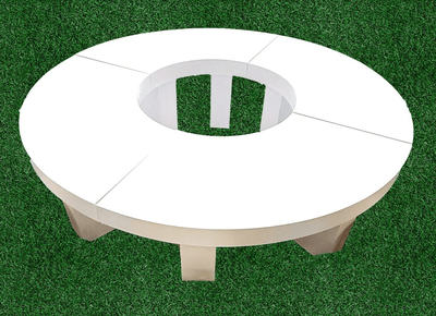 Kids Half Moon Lux Acrylic Table Set - 4 Piece Modular Design