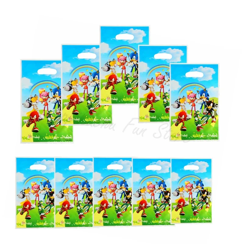 Hot Sale Sonic Birthday Party Gift Bags Candy Bags