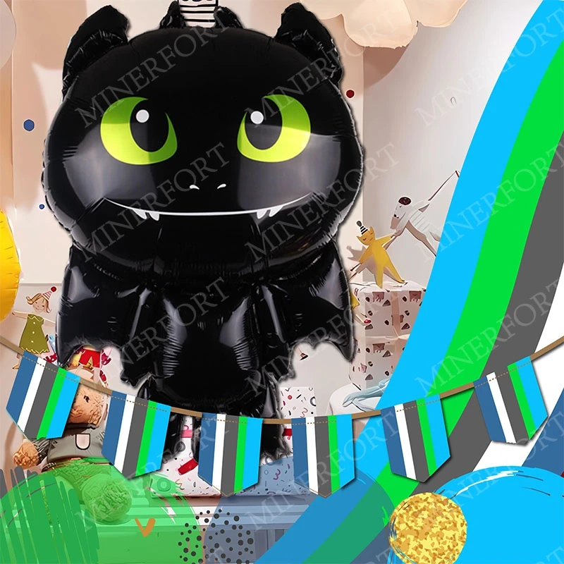 Dragon Trainer Cartoon Foil Aluminum Balloons Fire