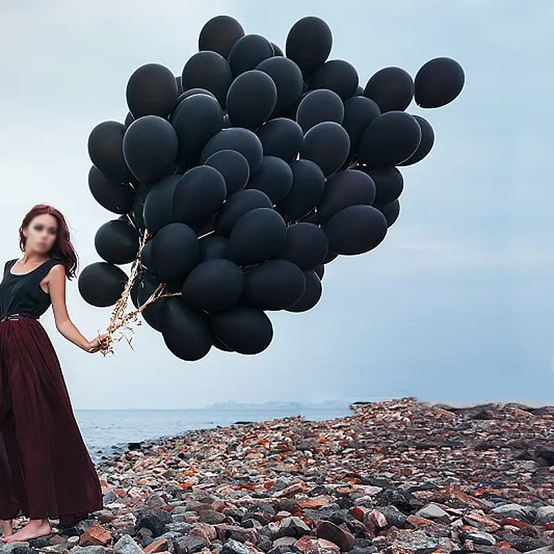 5-36inch Black Latex Balloons Wedding Birthday Par