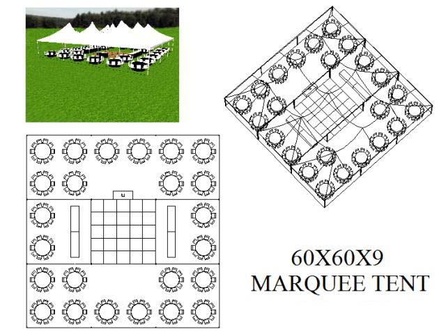 Hybrid High Peak Tent 60x60