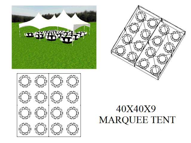 Hybrid High Peak Tent 40x40