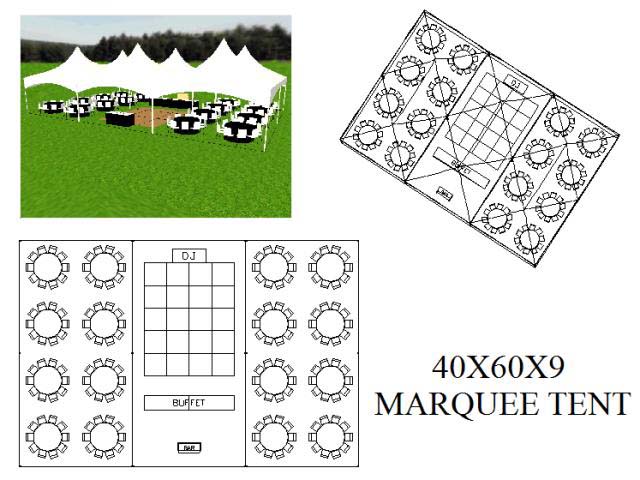 Hybrid High Peak Tent 40x60
