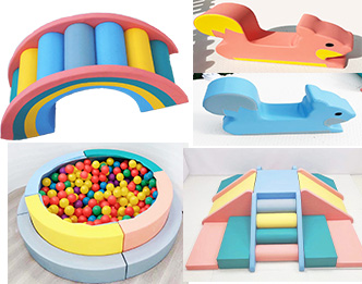 Option 4: Ball Pit + Pyramid + Rainbow Arch. Includes both Squirrel Climbers
