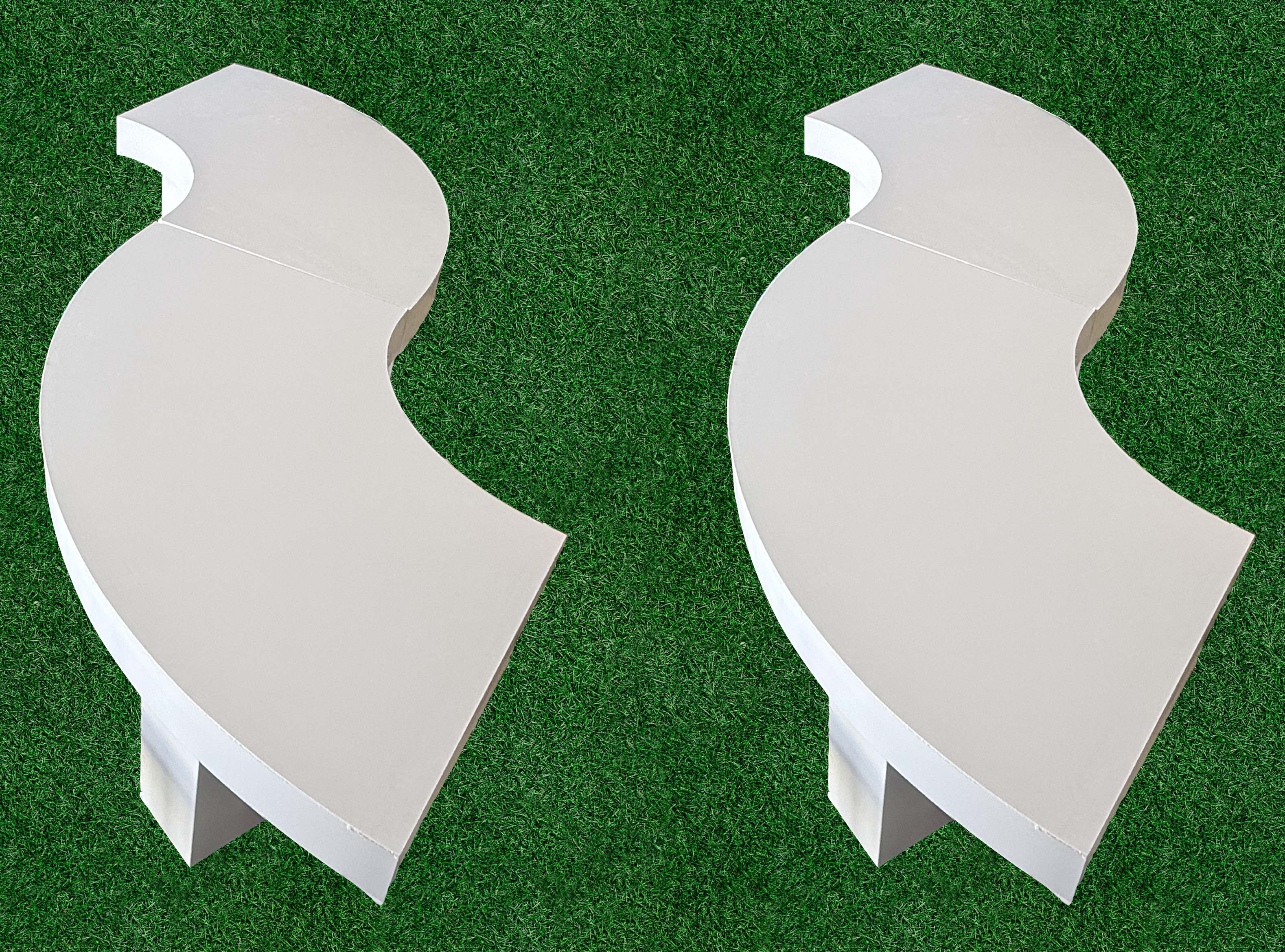 Kids Half Moon Lux Acrylic Table Set - 4 Piece Modular Design